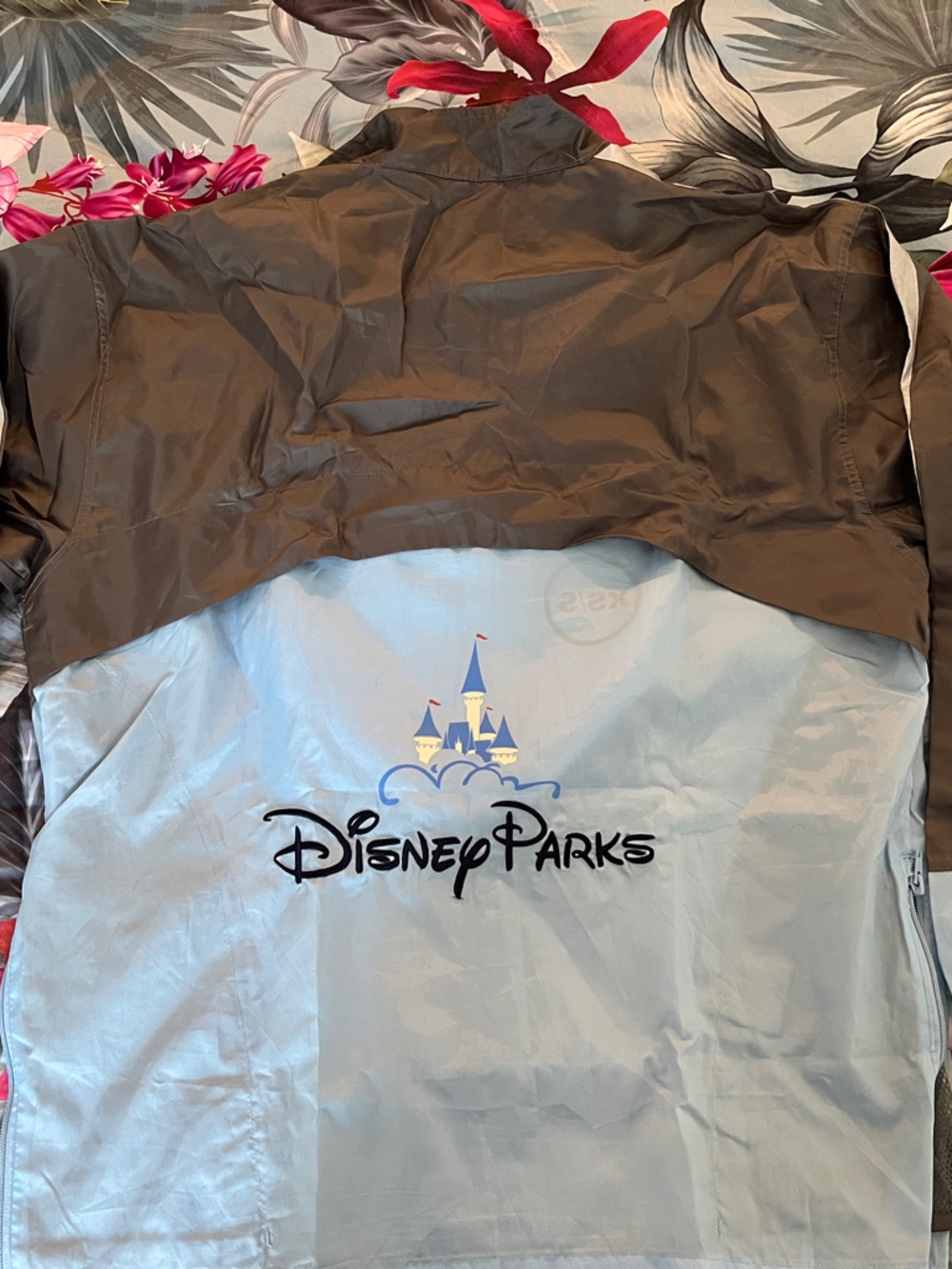 Disney Parks Two-Tone Lightweight Windbreaker Jacket - Light Blue & Brown